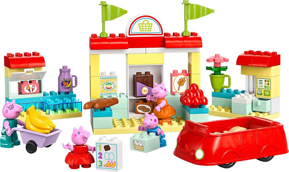 LEGO 10434 DUPLO Peppa i supermarket umiejętności logicznego myślenia 