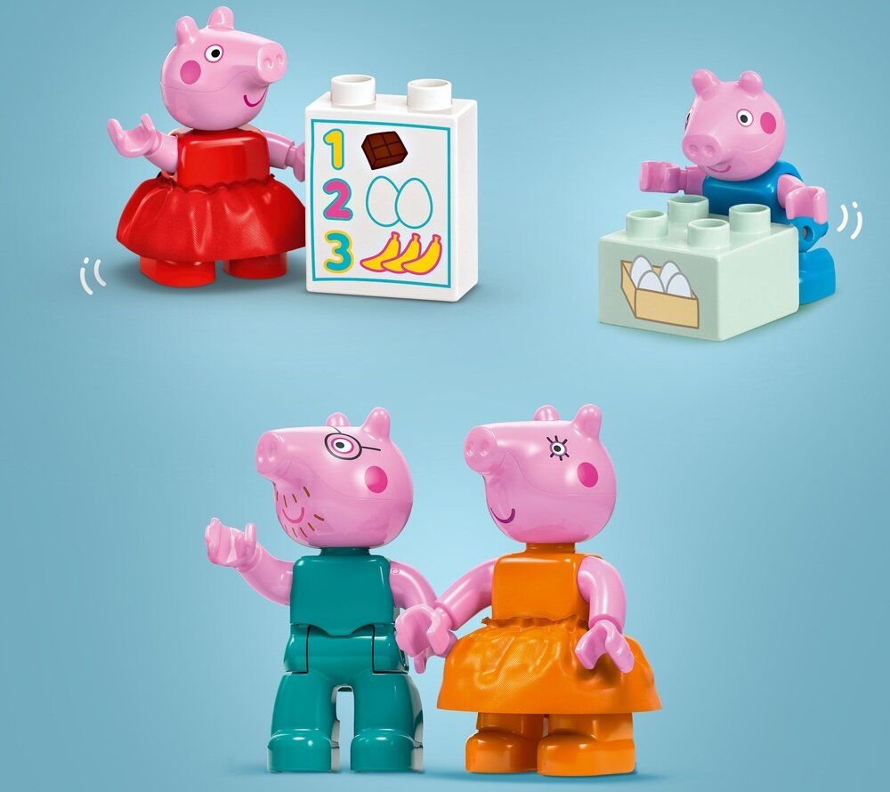 LEGO 10434 DUPLO Peppa i supermarket figurki 