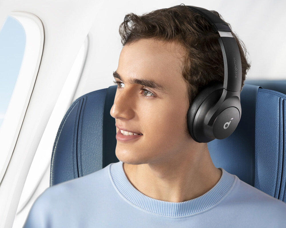 Słuchawki nauszne SOUNDCORE Q20i słuchawki dźwięk bateria praca