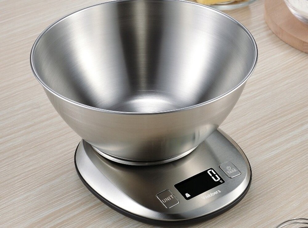 Waga kuchenna WEBBER Handy EK4390H Inox dokładne ważenie, udźwig do 5 kg, gotowanie, pieczenie, planowanie posiłków