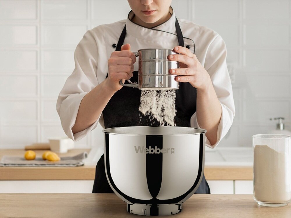 Robot kuchenny planetarny WEBBER Modern SM17 wszechstronne urządzenie, duża misa, wysoka moc, komplet akcesoriów