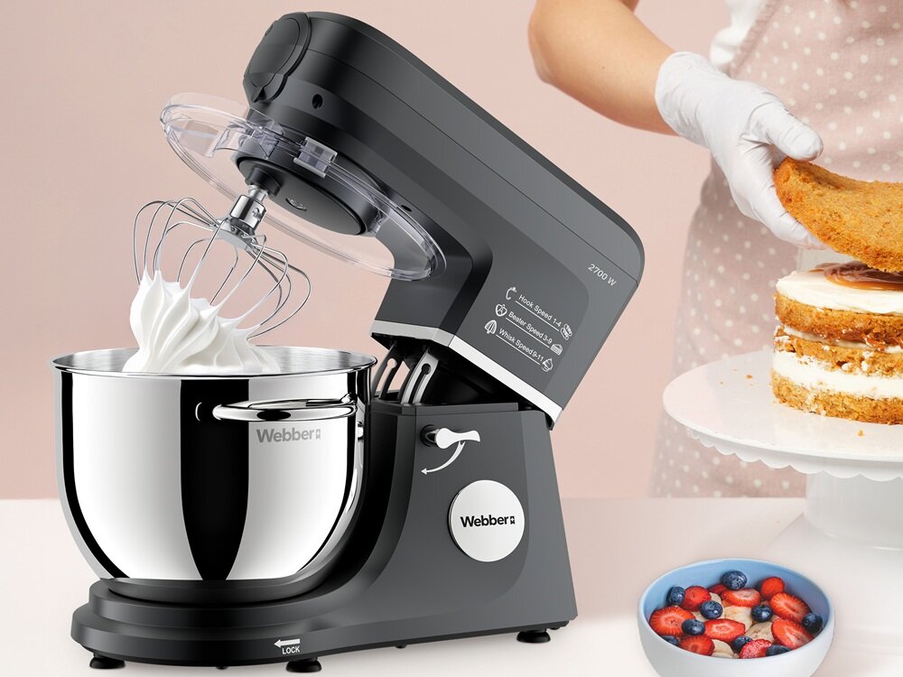 Robot kuchenny planetarny WEBBER Modern SM17 duża moc, pojemne misy, szeroki zestaw, ogranicza ilość urządzeń na blacie