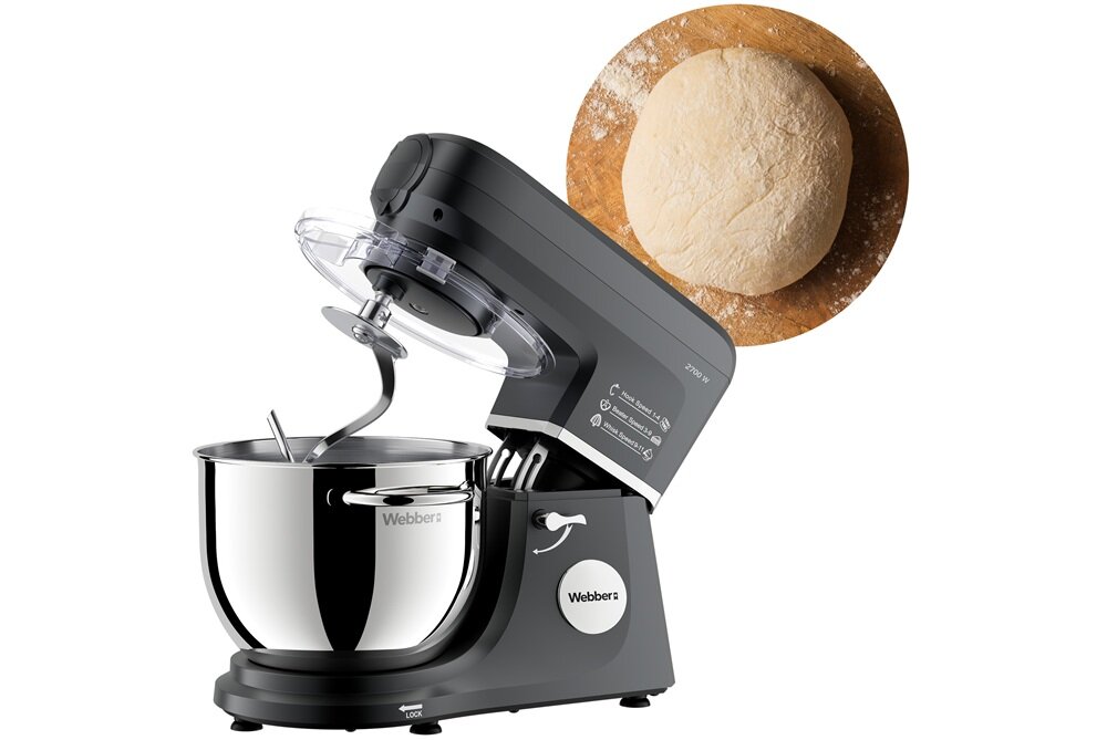 Robot kuchenny planetarny WEBBER Modern SM17 mocny silnik, stabilna praca, równomierne wyrabianie, oszczędność czasu i energii