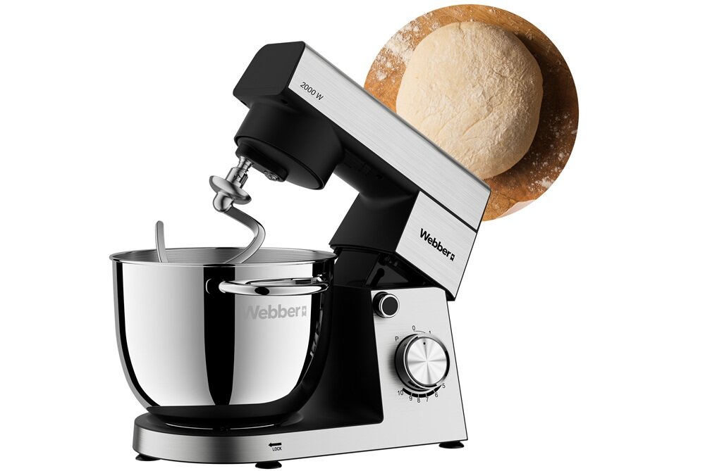 Robot kuchenny planetarny WEBBER Next SM16 mieszanie, ubijanie, wyrabianie ciasta, do wypieków, deserów, praktyczne rozwiązanie