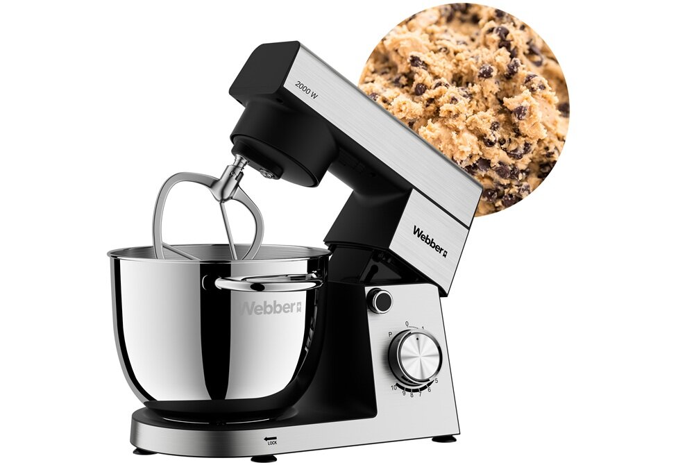 Robot kuchenny planetarny WEBBER Next SM16 10 poziomów prędkości, dopasowane tempo do składników, funkcja PULSE, kontrola
