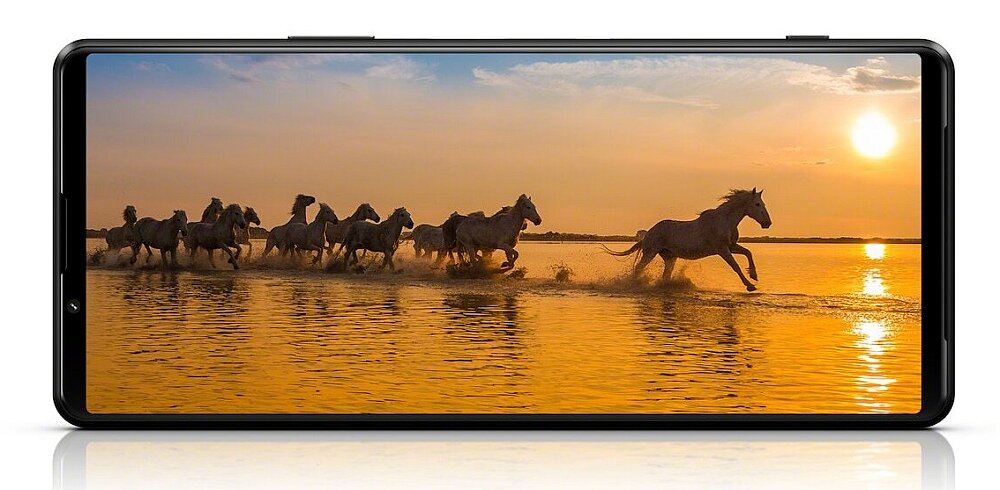 Smartfon SONY Xperia 1 III muzyka   ekran bateria aparat wydajność pojemność zdjęcia procesor ram pamięć obudowa wyświetlacz rozdzielczość ładowanie zalety cechy 