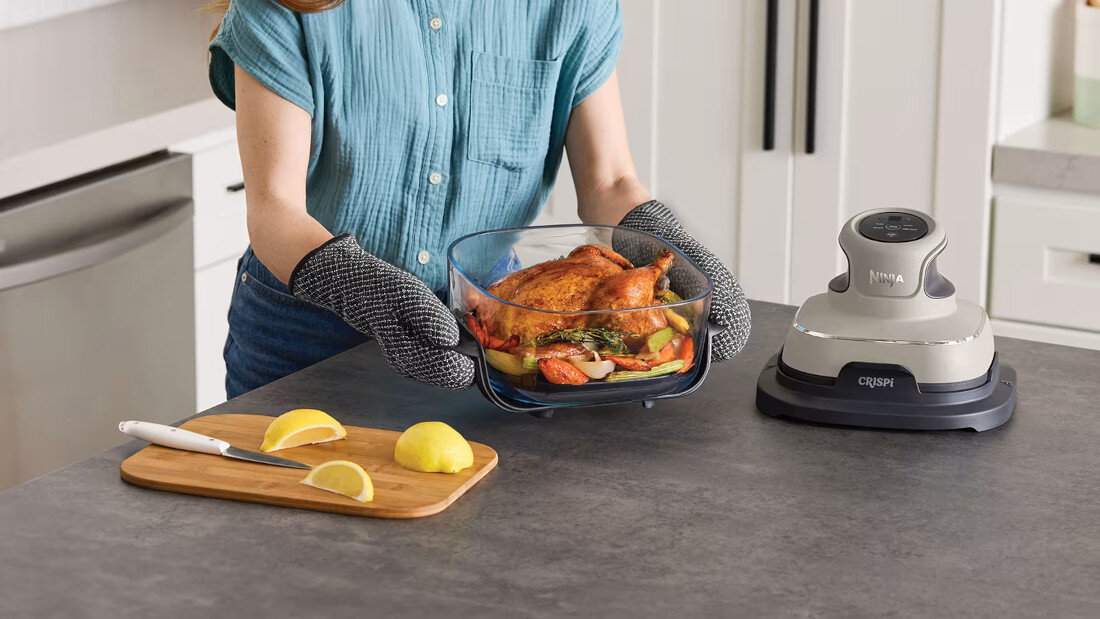 Air Fryer Frytkownica beztłuszczowa NINJA FN101EUST Crispi 1700W bez nadmiaru tłuszczu Cyrkulacja gorącego powietrza z minimalną ilością oleju zdrowe odżywianie dania smak  ograniczasz kalorie i tłuszcze w swojej diecie aromat