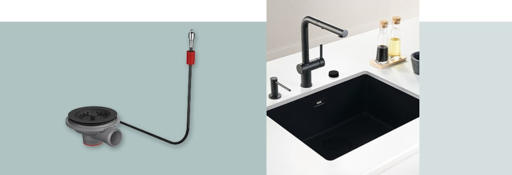 Zlewozmywak FRANKE Maris MRG 611-78 114.0693.533 Czarny matowy dno przewód korek automatyczny sitko wygoda