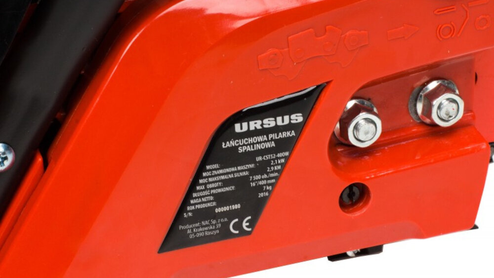 piła spalinowa URSUS UR-CST52-40OW - bezpieczeństwo
