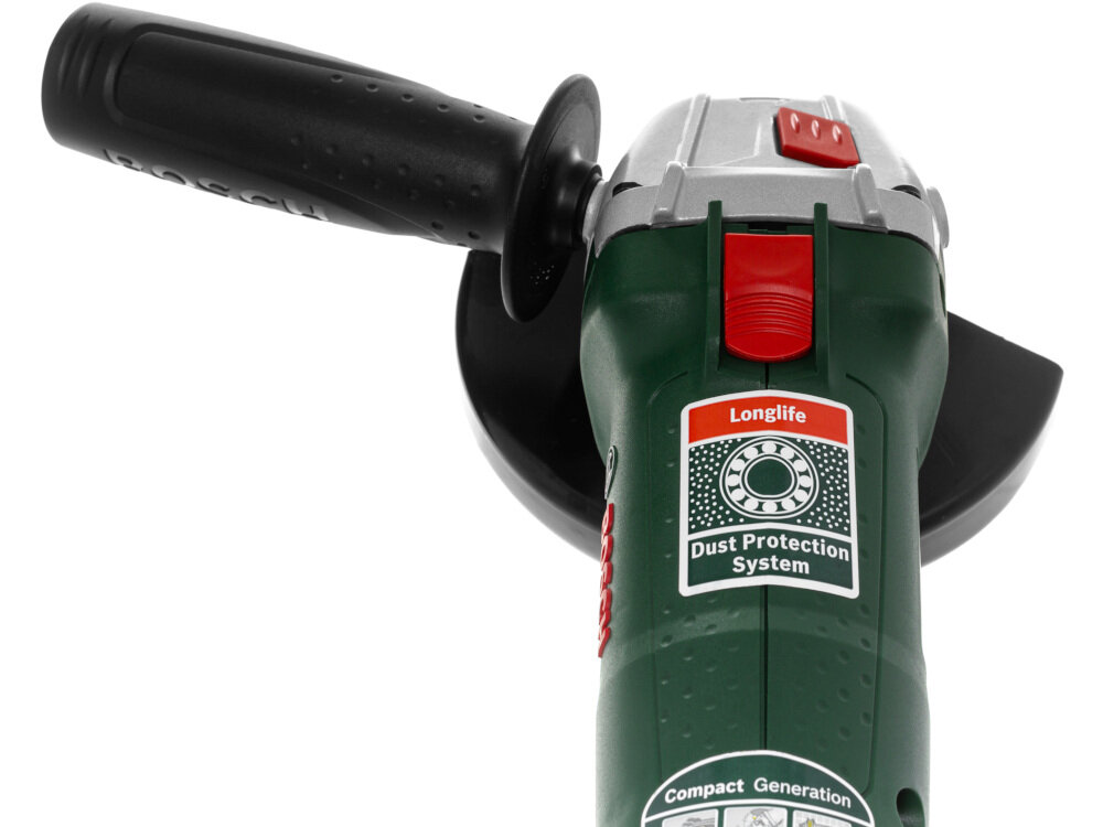 Szlifierka kątowa BOSCH PWS 850-125 do cięcia szlifowania obróbki szczotkami do cięcia płytek i kostki betonowej włącznika na górze korpusu dla osób leworęcznych i praworęcznych