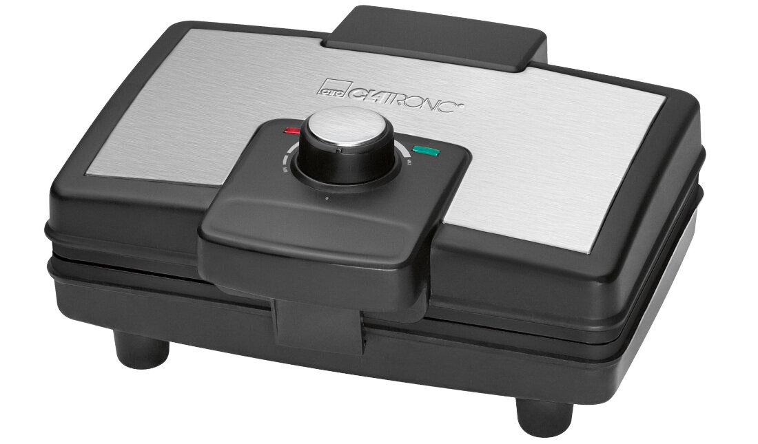 Gofrownica CLATRONIC WA 3606 Czarno-srebrny wydajna i praktyczna szybko i latwo odporna na uszkodzenia mechaniczne i zarysowania efekt