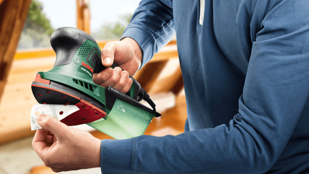 SZLIFIERKA UNIWERSALNA BOSCH PSM 200 AES wymiana plyt szlifierskich