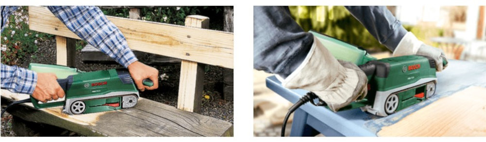 Szlifierka taśmowa BOSCH PBS 75 A Sprzęt stworzony dla profesjonalistów Sprawdzi się w niejednym zadaniu ergonomiczny i kompaktowy sprzęt