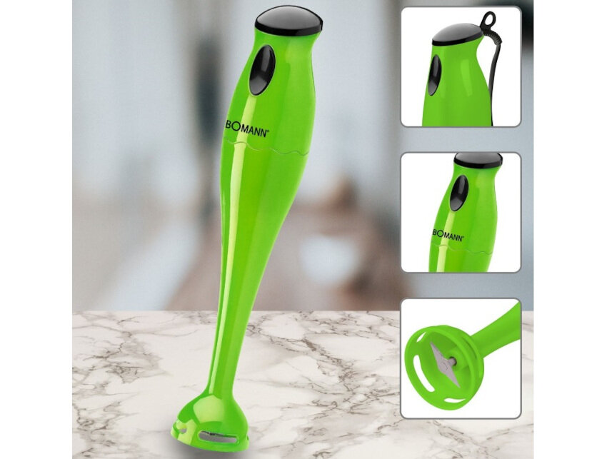 Blender BOMANN SM 384 CB Zielony mocowanie do sciany ergonomiczny uchwyt wygodne uzytkowanie stal szlachetna dluga trwalosc urzadzenia zywotnosc