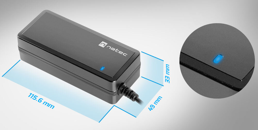 Zasilacz NATEC Temera 70 kompaktowosc 11,5x4,9x3,3cm