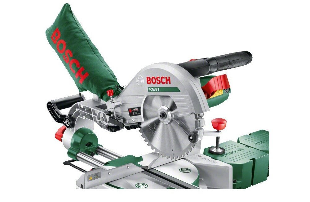 Piła ukośnica BOSCH PCM 8 S Posiada ogranicznik głębokości do piłowania rowków 