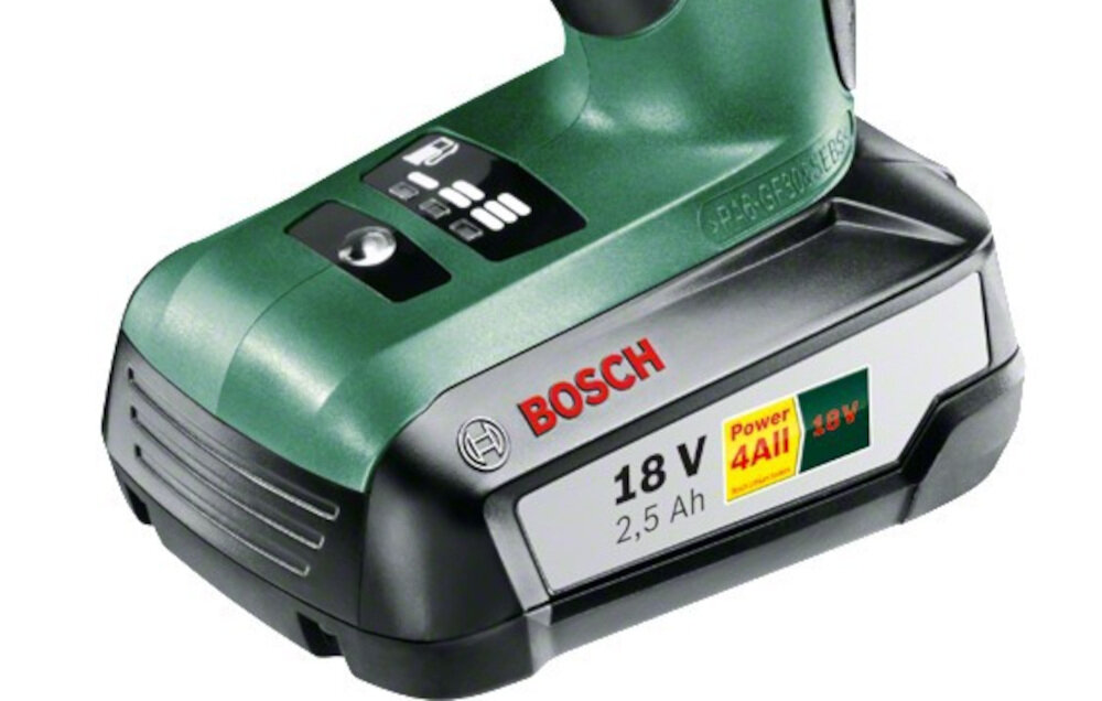 Wiertarko-wkrętarka BOSCH PSR 18 LI-2 akumulator Li-Ion długa żywotność technologia Bosch Electronic Cell Protection napięcie 18 V maksymalny moment obrotowy 25-46 Nm technologia litowo-jonowa