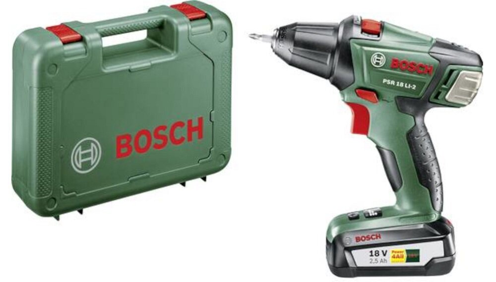 Wiertarko-wkrętarka BOSCH PSR 18 LI-2 walizka narzędziowa