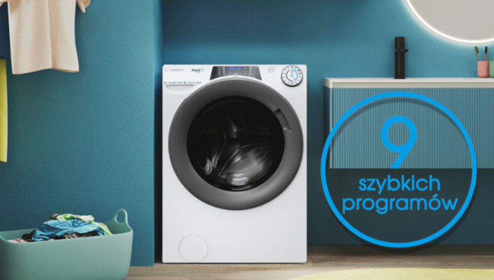 Pralka CANDY RP4 476BWMR/1-S RapidÓ Pro 7kg 1400 obr programy szybkie krótkie podstawowe higiena specjalny ekspresowe