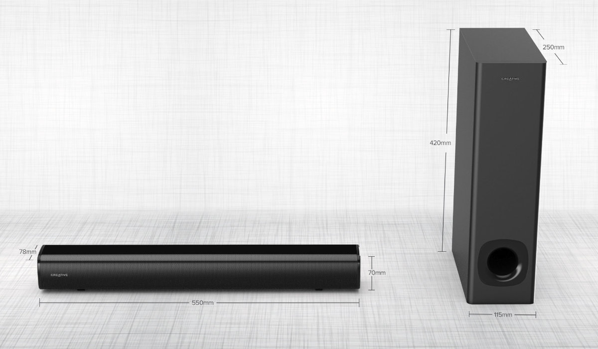 CREATIVE Stage 2.1 wymiary