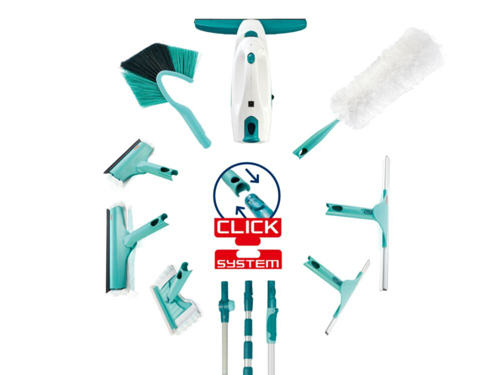 Drążek teleskopowy LEIFHEIT 145-400 cm Szybka wymiana końcówek Mechanizm Click 