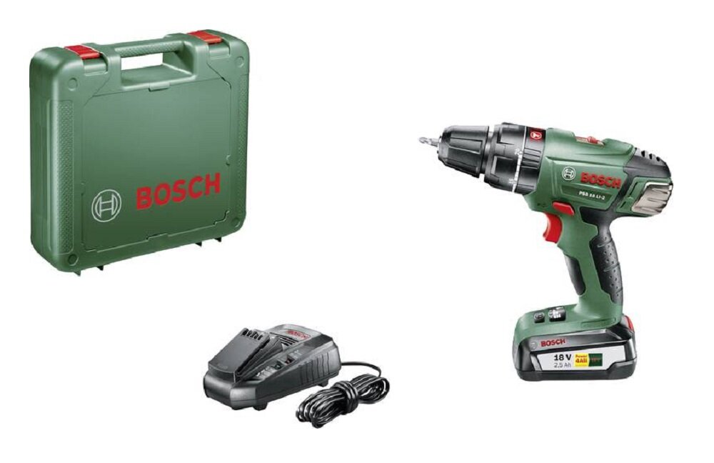 Wiertarko wkrętarka BOSCH PSB 18 LI 2 Wygodne przechowywanie wyposażenie