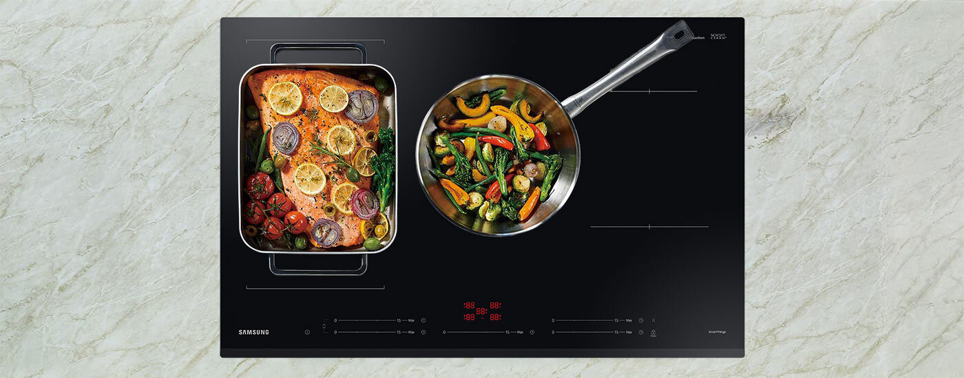 Płyta indukcyjna Samsung NZ85C5047GK widziana od góry 