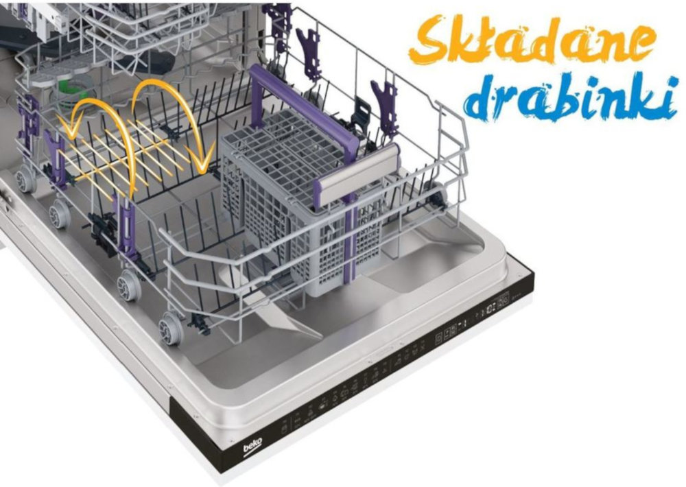 Beko DFS05011X  Regulowane wsporniki talerzy