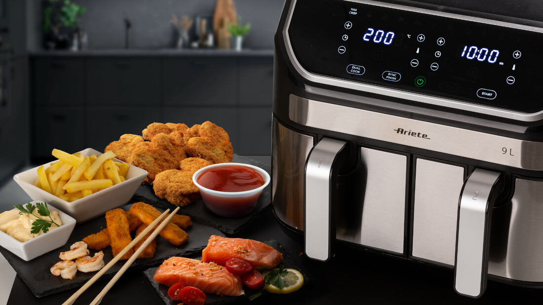 Air Fryer Frytkownica beztłuszczowa ARIETE 4625/00 z podwójnym koszem