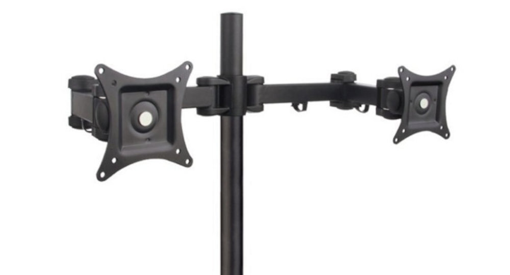 ART L-02 ART L-02 montażowi do biurka ekranami 13-27 cali małych monitorów lekkie telewizory udźwig do 10 kg - uchwyt od przodu na białym tle