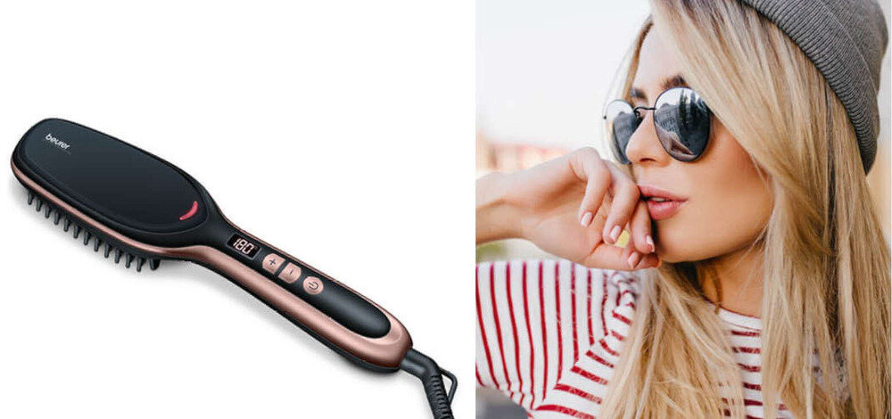 Szczotka prostująca BEURER HS 60 StylePro regulacja temperatury zakres ustawienia użytkowanie preferencje