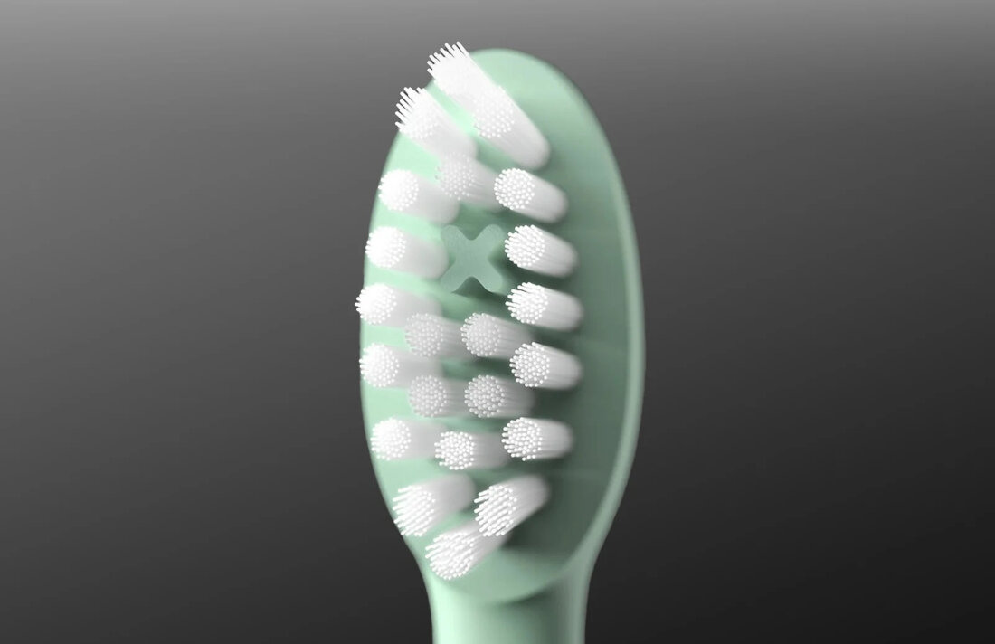 Oryginalna końcówka szczoteczki ORDO Sonic+ Miętowy (4 sztuki) (Zaokrąglone włosie) Regularna pielęgnacja wymiana czas zapas higiena komfort wygoda