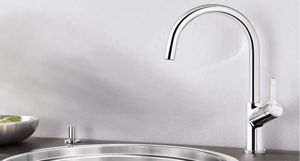 Bateria BLANCO Carena 520766 Chrom zbliżenie zlewozmywak chrom srebrny Prostota i wygoda stojąca Jednodźwigniowa wylewka obrotowa 140°