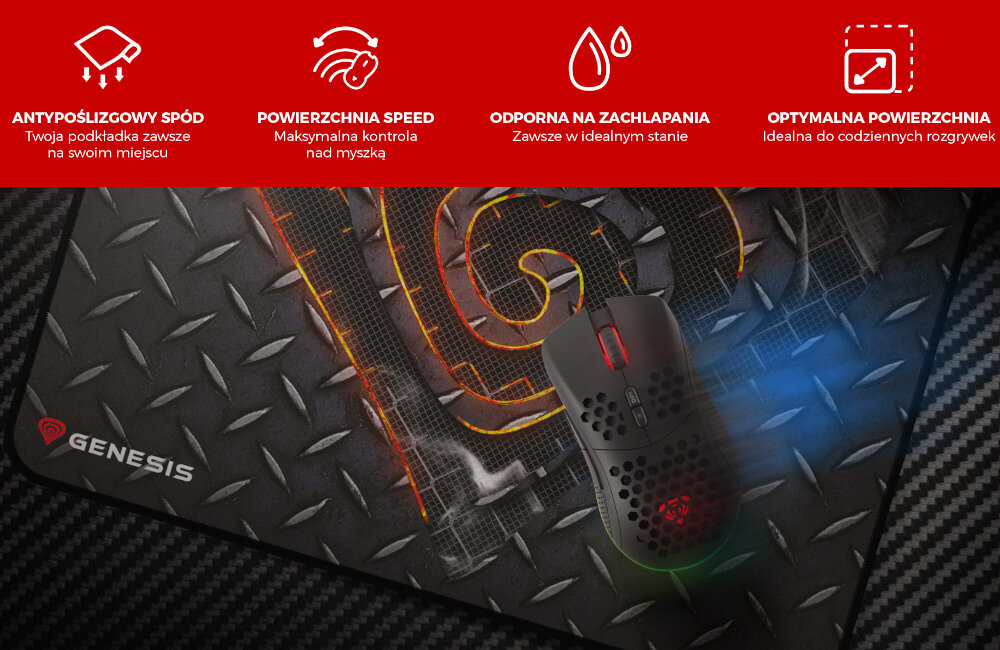 Podkładka GENESIS M12 Steel materiał powierzchnia ślizg