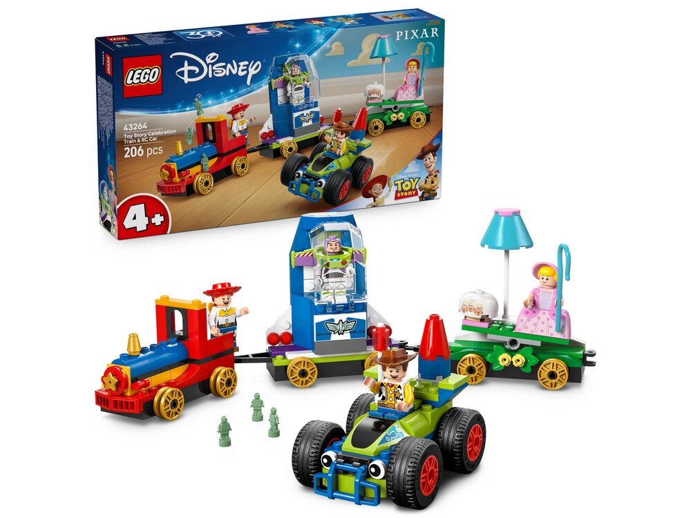 LEGO 43264 Disney Toy Story - Okolicznościowy pociąg i Pan Sterowany Zestaw 