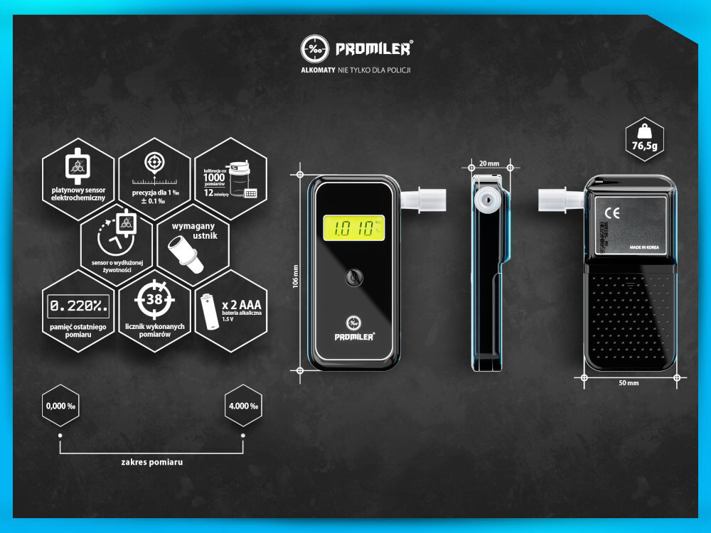 Alkomat PROMILER AL9000 Lite