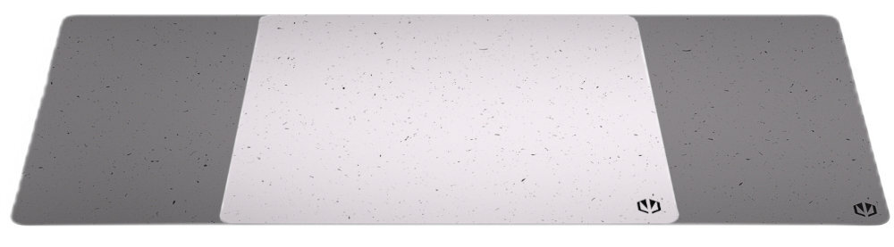 ENDORFY Stoneflow dwóch rozmiarach L (450 × 400 mm) dużą przestrzeń roboczą XL (900 × 400 mm) jednolitą powierzchnię na mysz oraz klawiaturę ENDORFY - dwa rozmiary podkładki na białym tle