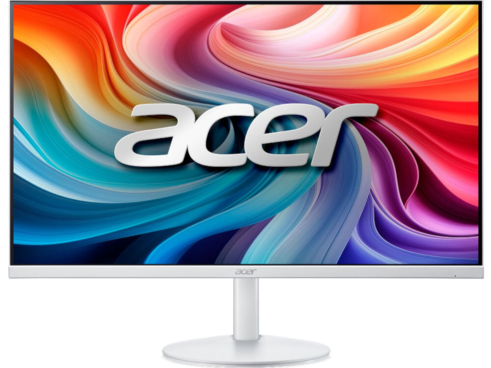 Monitor ACER SA273P1WMIX 27 cali 1920x1080px IPS 144Hz 1 ms [VRB] prezentacja monitora od przodu na białym tle 144 Hz płynny i czytelny obraz podczas gwałtownych ruchów kamerą kluczowa przewaga