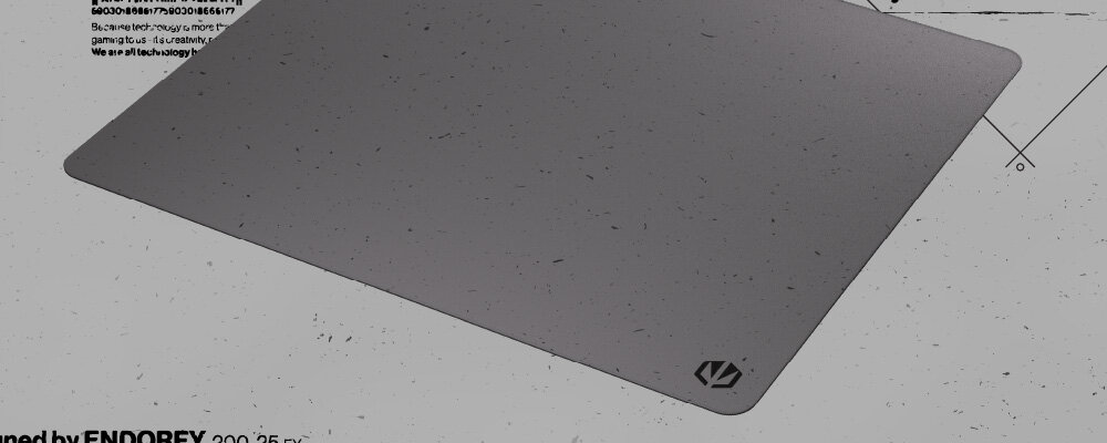 ENDORFY Stoneflow kamiennym lastryko sensorami optycznymi i laserowymi - podkładka pod kątem na białym tle