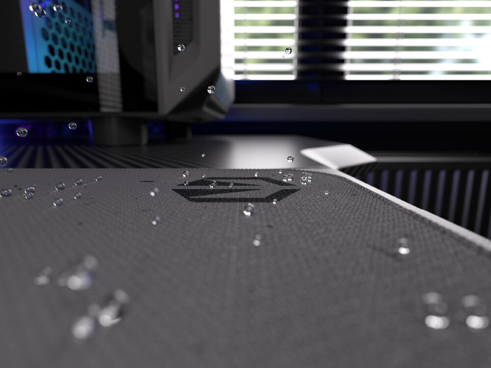 ENDORFY Stoneflow Wilgoć z dłoni skroplona woda z kubka powierzchnia jest odporna na zawilgocenie łatwa do wyczyszczenia - wodoodproność materiału