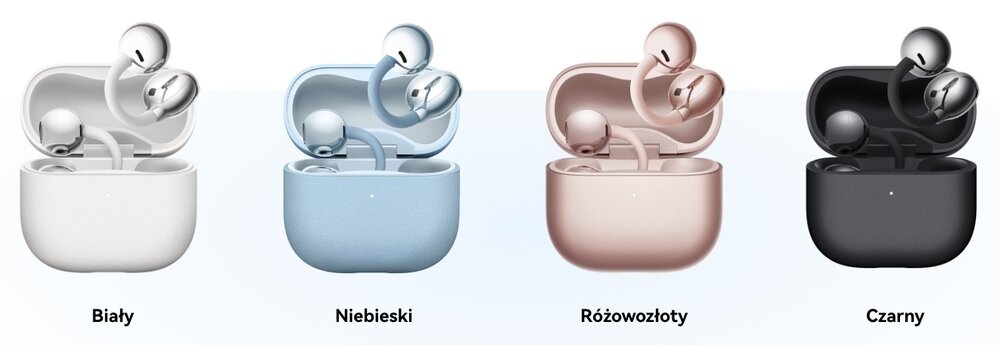 Słuchawki powietrzne HUAWEI FreeClip 2 – elegancki design, kolory, kompaktowe etui