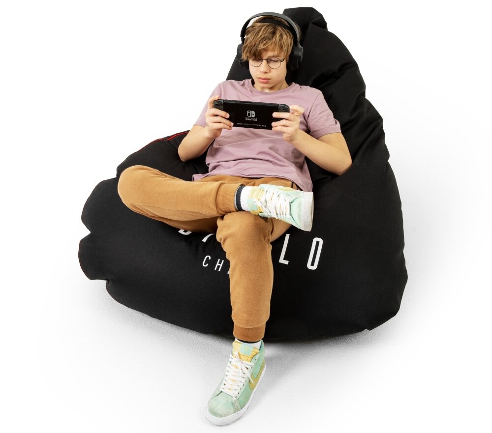 Pufa DIABLO CHAIRS Kido komfort design rozmiar XXL wypełnienie kręgosłup materiał kompan 