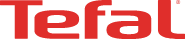 Czerwone logo z napisem \'Tefal\'.
