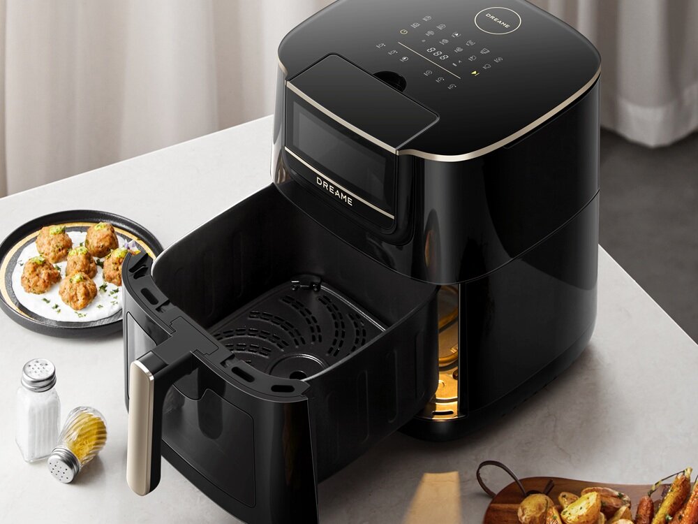 Air Fryer Frytkownica beztłuszczowa DREAME AF30 Czarny 7l, z okienkiem do obserwacji postępów gotowania
