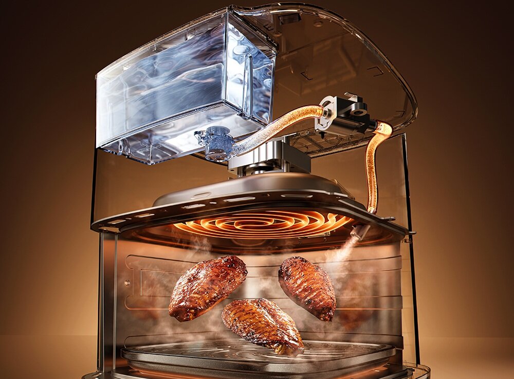 Air Fryer Frytkownica beztłuszczowa DREAME AF30 Czarny 7l, z okienkiem do obserwacji postępów gotowania