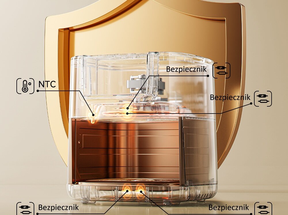 Air Fryer Frytkownica beztłuszczowa DREAME AF30 Czarny 7l, z okienkiem do obserwacji postępów gotowania