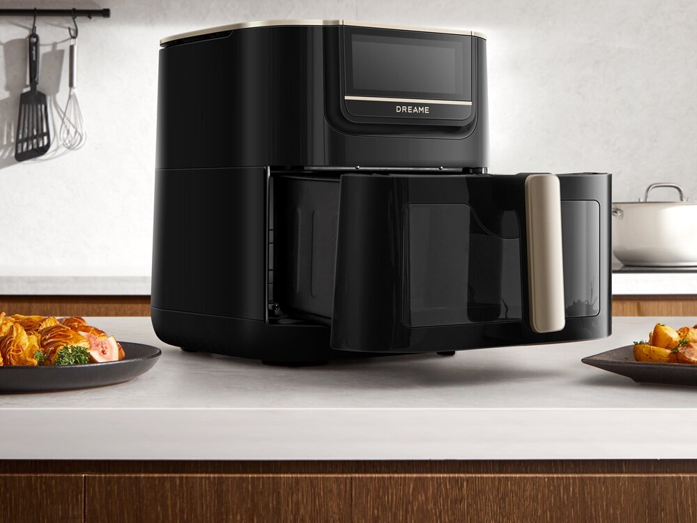Air Fryer Frytkownica beztłuszczowa DREAME AF30 Czarny 7l, z okienkiem do obserwacji postępów gotowania