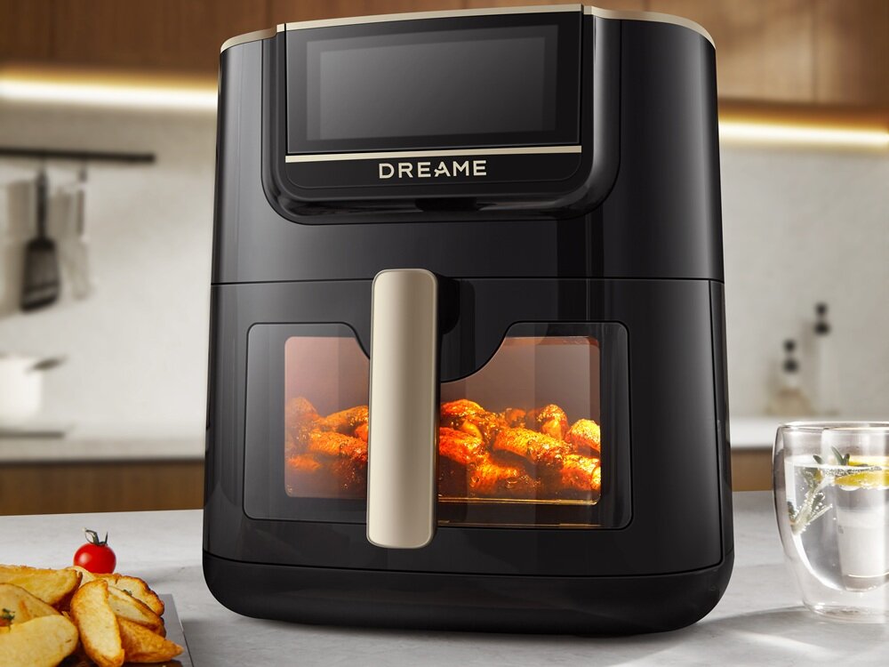 Air Fryer Frytkownica beztłuszczowa DREAME AF30 Czarny 7l, z okienkiem do obserwacji postępów gotowania