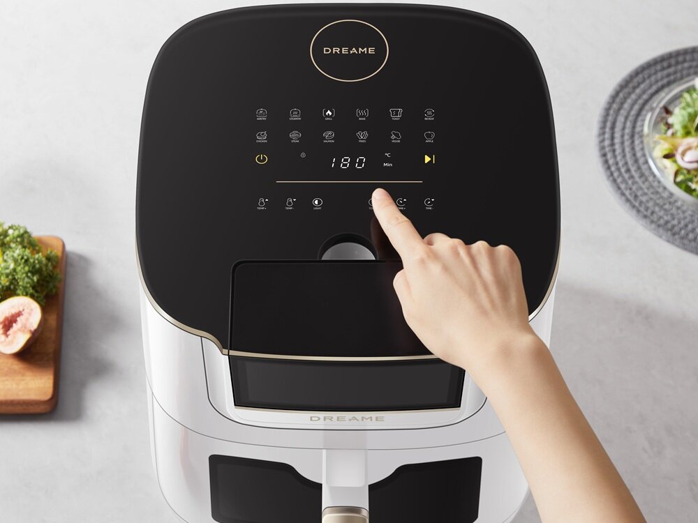 Air Fryer Frytkownica beztłuszczowa DREAME AF30 Biały 6 trybów pracy, pieczenie, smażenie gorącym powietrzem, gotowanie na parze, suszenie, podgrzewanie