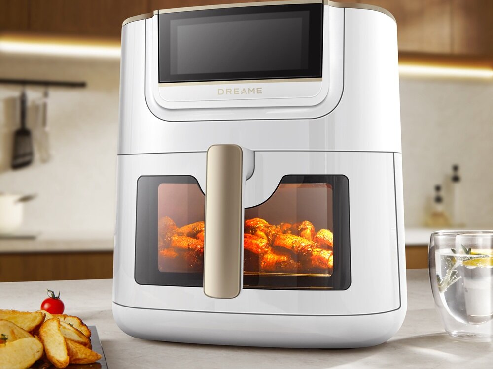 Air Fryer Frytkownica beztłuszczowa DREAME AF30 Biały szeroki zakres temperatur, delikatne suszenie, podgrzewanie, pieczenie mięs i warzyw, do różnych przepisów
